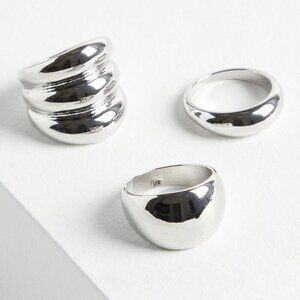 Torrid - Bold Ring Set, Silver, Size 8​​​​​